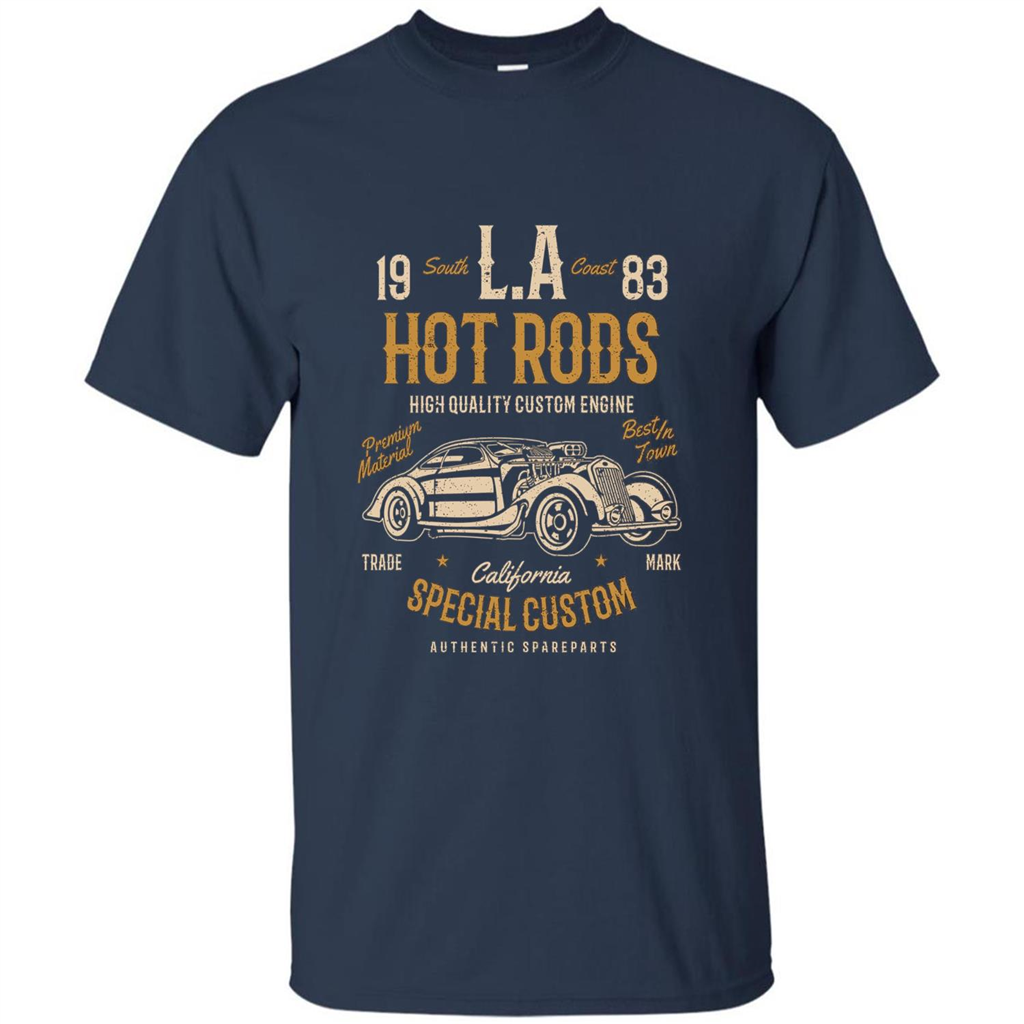 L.A. Hot Rods Classic Car T-shirt T-shirt Navy