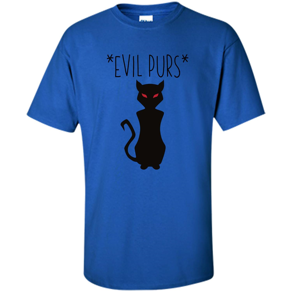 Halloween Black Cat T-shirt Evil Purs Mean Kitty Lovers Gift T-shirt Royal