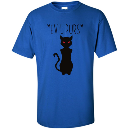 Halloween Black Cat T-shirt Evil Purs Mean Kitty Lovers Gift T-shirt Royal