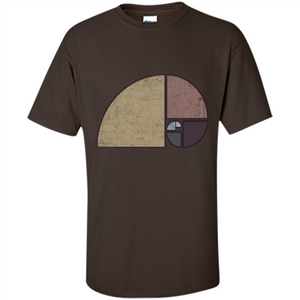 Distressed Geometric Fibonacci Spiral T-sihrt