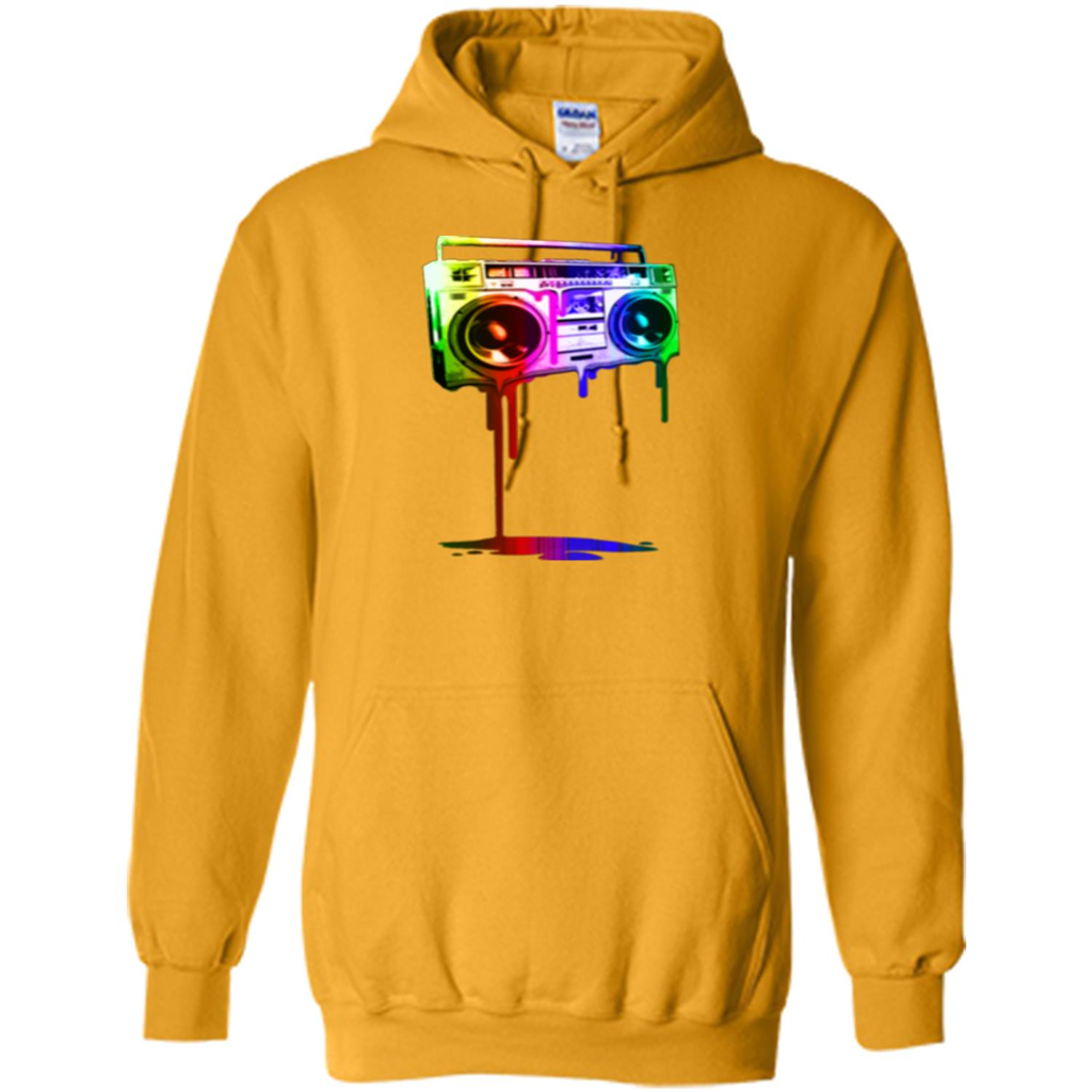 Melting Boombox Digital Rainbow Look Gold