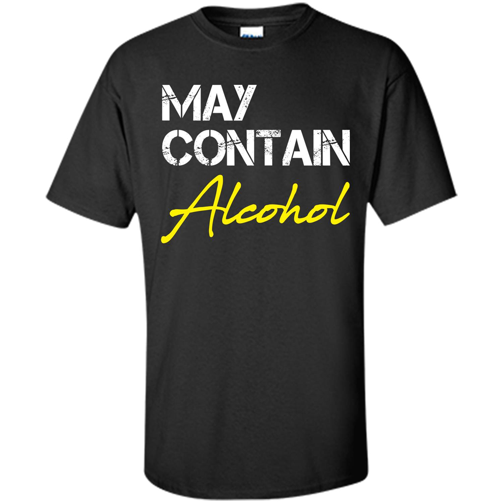 Wine T-shirt May Contain Alcohol Black