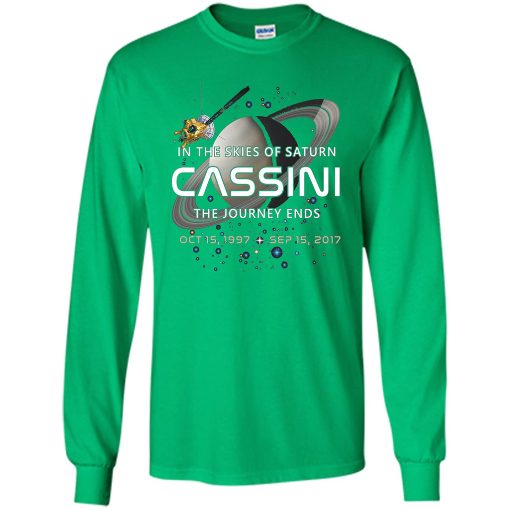 Cassini Spacecraft End Of Mission At Saturn T-Shirt Irish Green