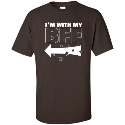 BFF Left T-shirt I'm With My BFF Dark Chocolate