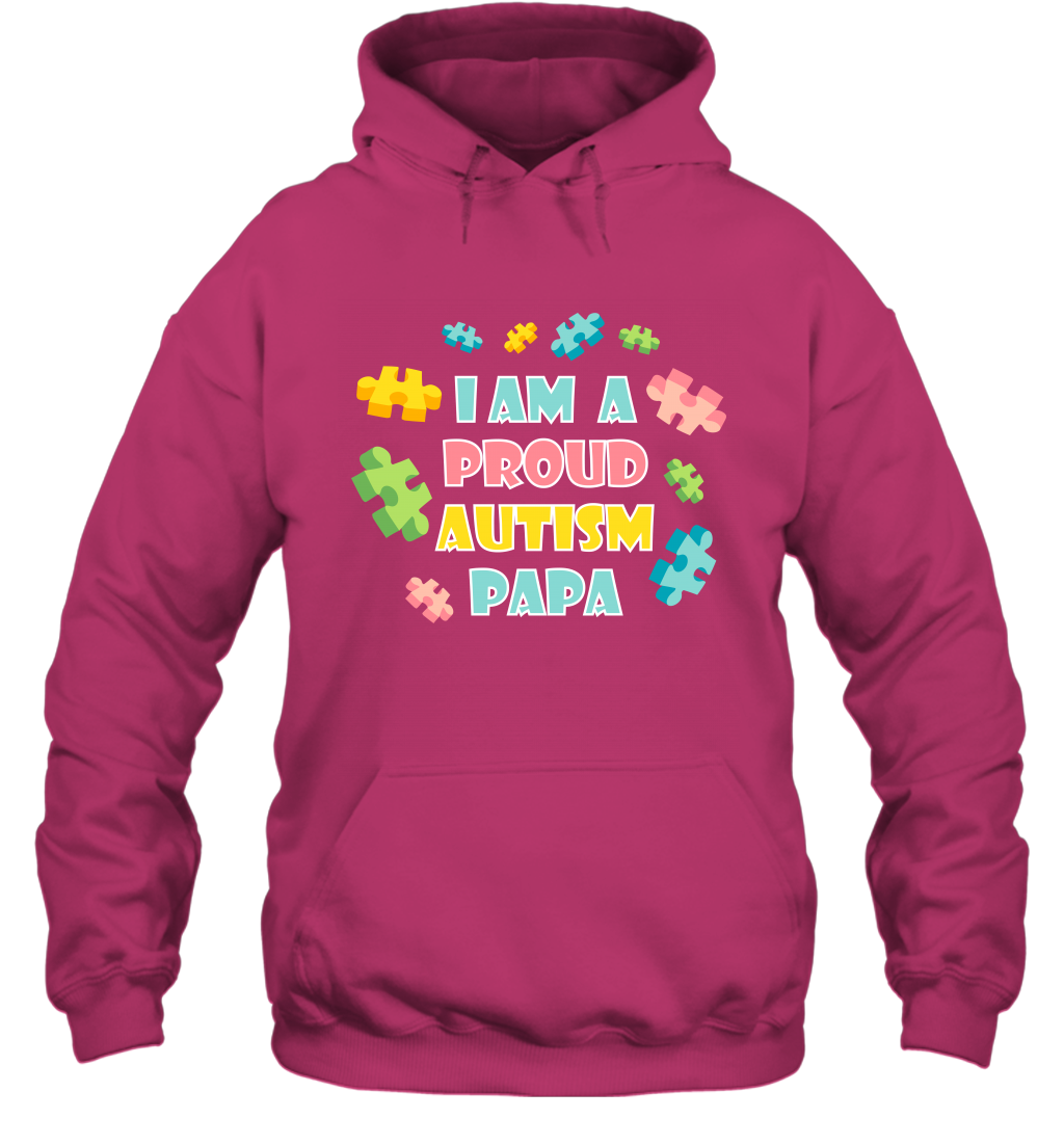 I Am A Proud Autism Papa Family Shirt Hoodie Hoodie Heliconia