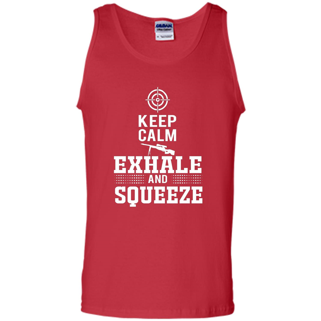 Keep Calm - Exhale and Squeeze T-shirt Red