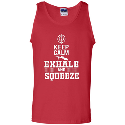 Keep Calm - Exhale and Squeeze T-shirt Red