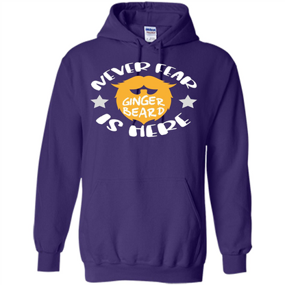 Bearded T-shirt Never Fear Ginger Beard Is Here Purple