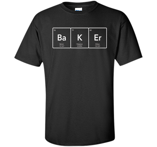 Baker Periodic Table Element T-Shirt t-shirt Black