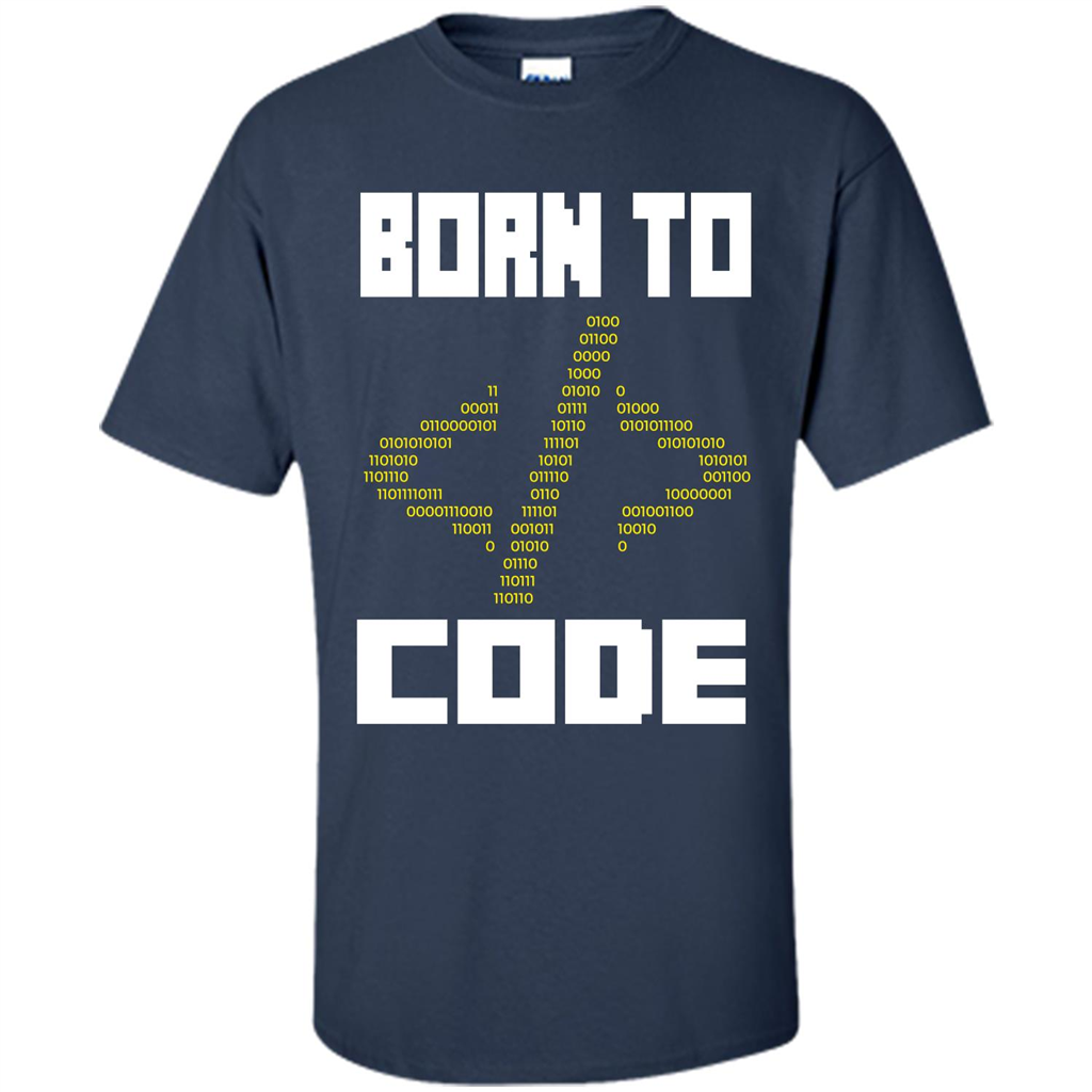 Programmers T-shirt Born To Code Design Developer Navy