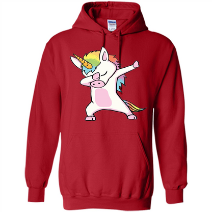 Dab Dance T-shirtUnicorn Cute Dabbing Red