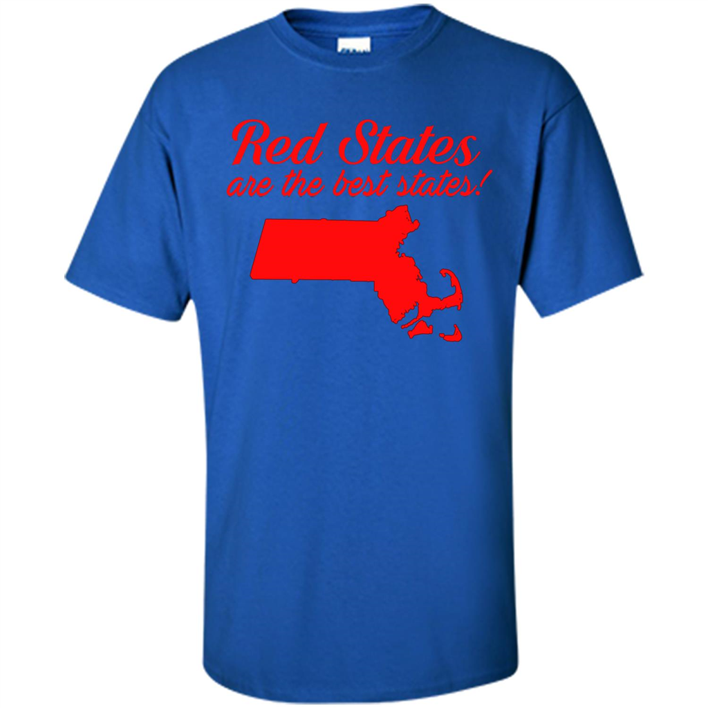 Red Best Massachusetts T-Shirt Royal