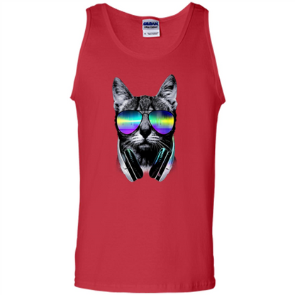 Music Lover Cat T-shirt Red