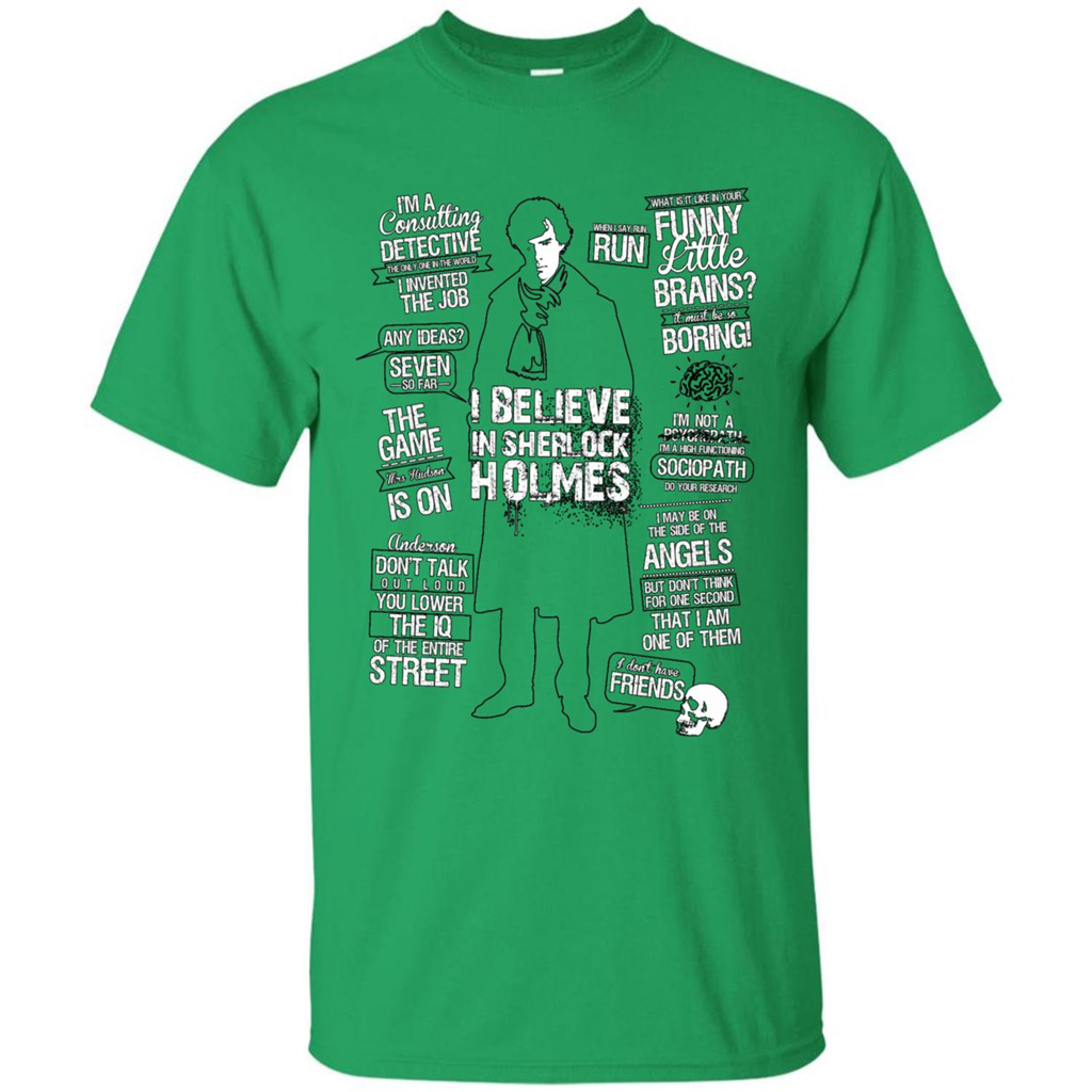 Detective Quotes To A Great Mind Nothing Is Little T-shirt Irish Green