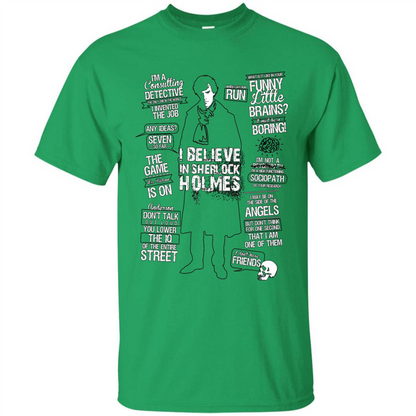 Detective Quotes To A Great Mind Nothing Is Little T-shirt Irish Green