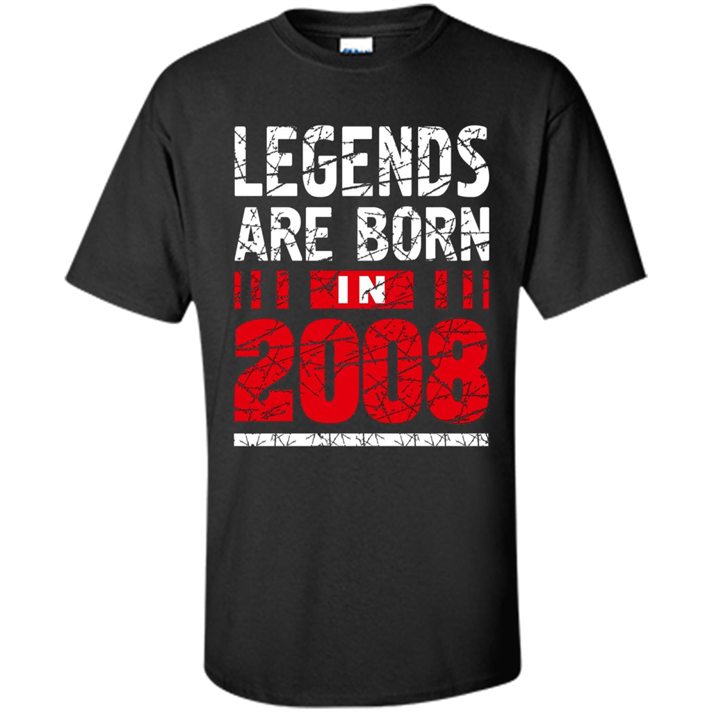 Birthday Gift T-shirt Legends Are Born In 2008 T-shirt Black