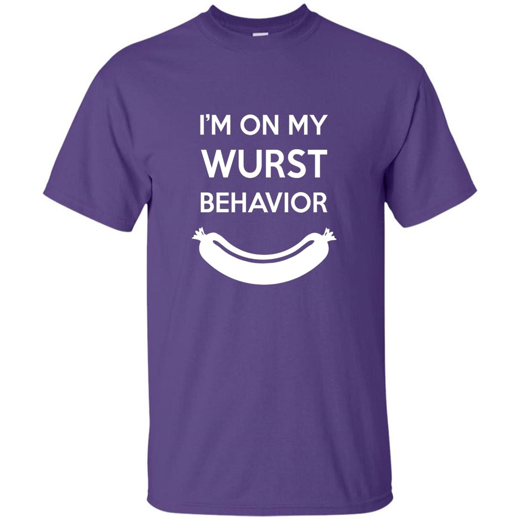 I Am In My Wurst Behavior T-shirt Oktoberfest T-shirt Purple