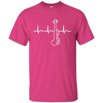 Electric Violin Heartbeat T-Shirt Special Instrument T-shirt Heliconia