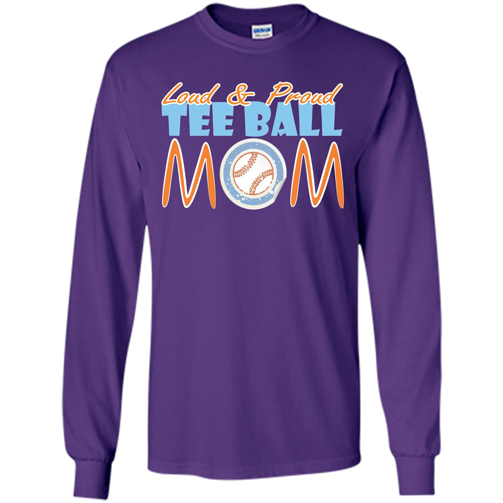 Softball Mommy T-shirt Loud And Proud Purple