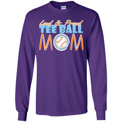 Softball Mommy T-shirt Loud And Proud Purple