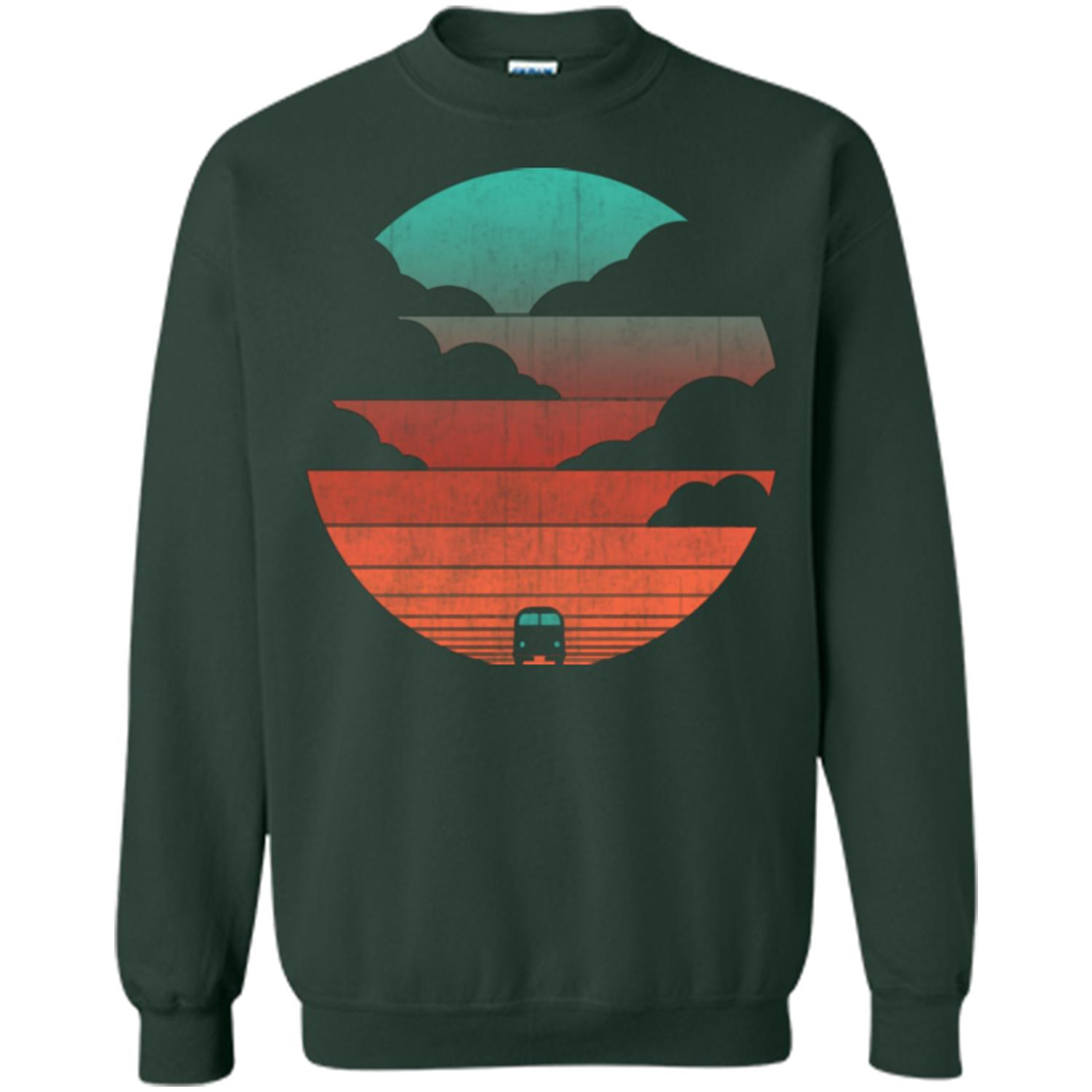 Driving Into The Sunset T-shirt Forest Green