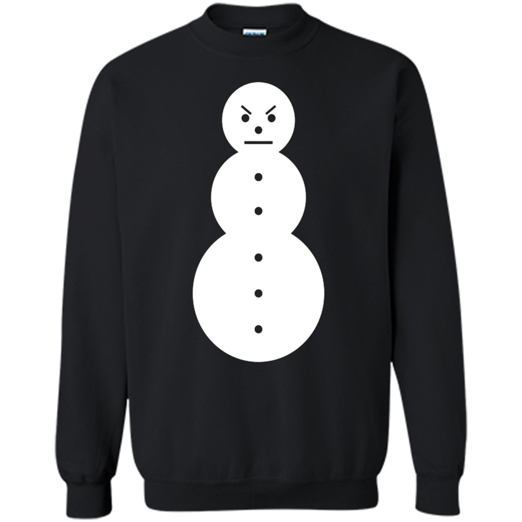 Christmas T-shirt Angry Snowman T Shirt Black