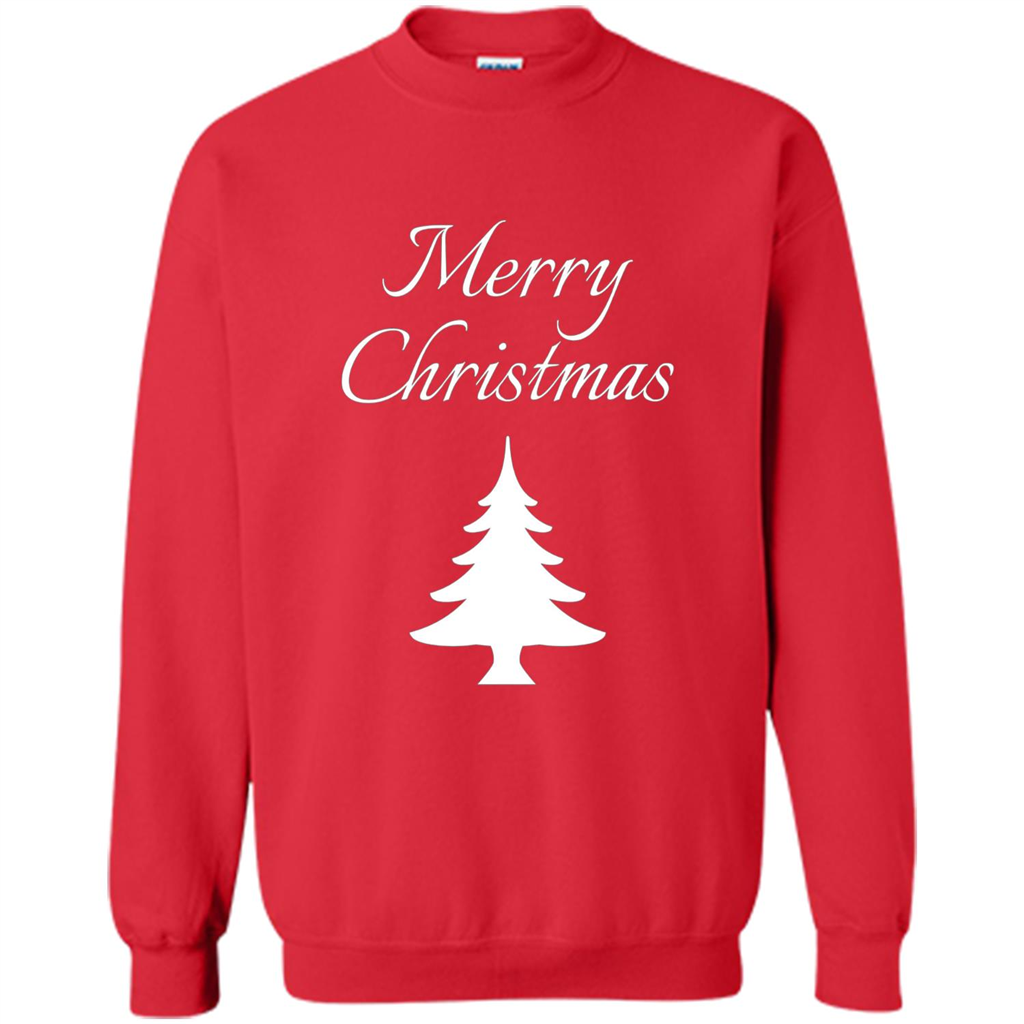 Merry Christmas Xmas Tree T-Shirt Red
