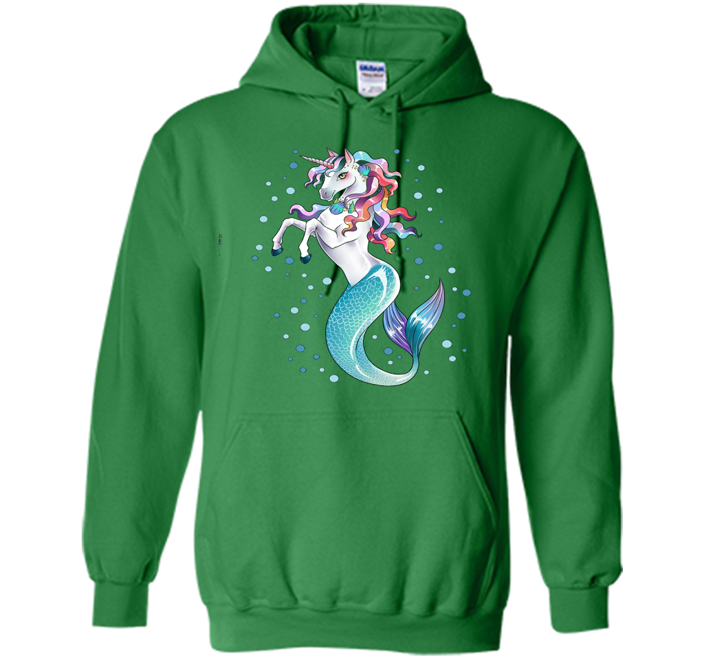 Unicorn Mermaid Mermicorn Cute T-shirt For Kids Irish Green