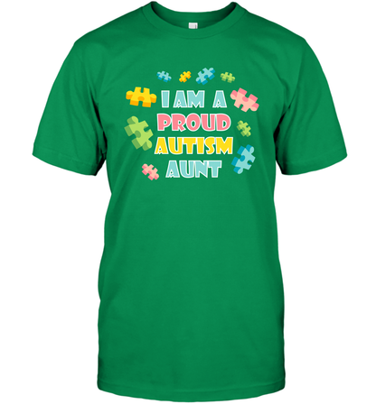 I Am A Proud Autism Aunt Family Shirt T-Shirt T-Shirt Irish Green