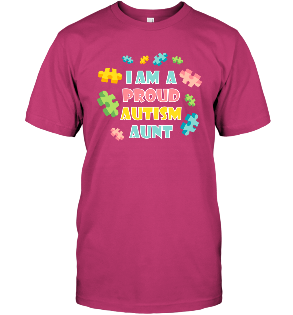 I Am A Proud Autism Aunt Family Shirt T-Shirt T-Shirt Heliconia