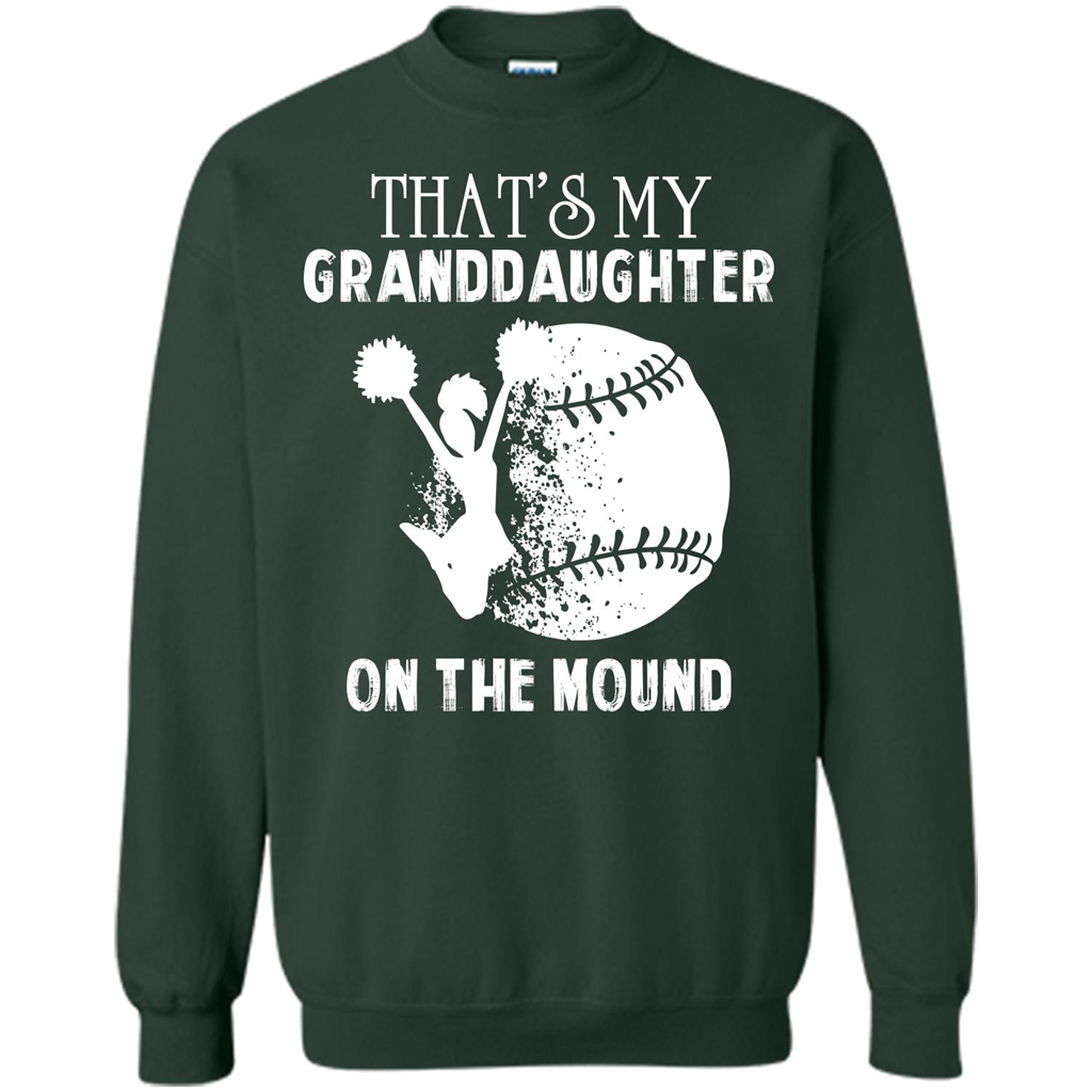 Baseball T-shirt That’s My Granddaughter On The Mound Forest Green