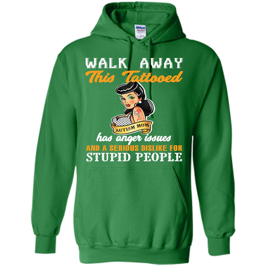 Autism Awareness T-shirt Walk Away This Tattooed Irish Green