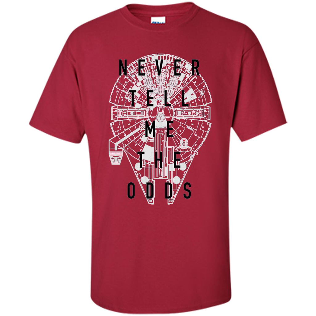 Movie T-shirt Never Tell Me The Odds T-shirt Cardinal