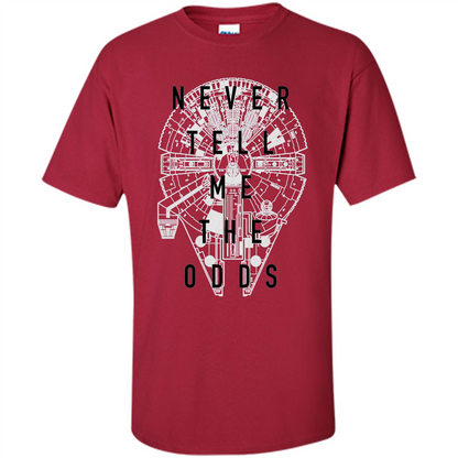 Movie T-shirt Never Tell Me The Odds T-shirt Cardinal