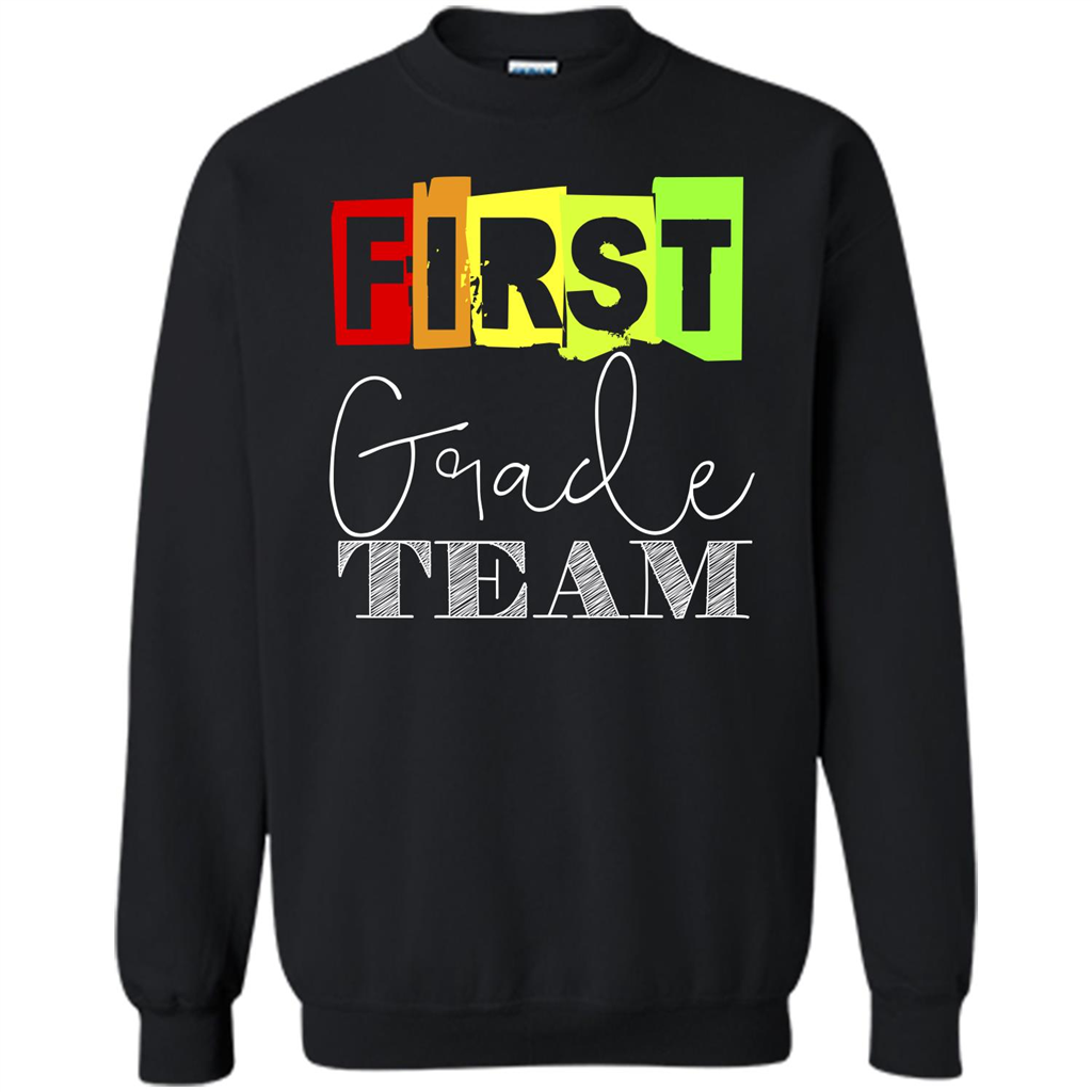 First Grade Team T-shirt School Day T-shirt Black