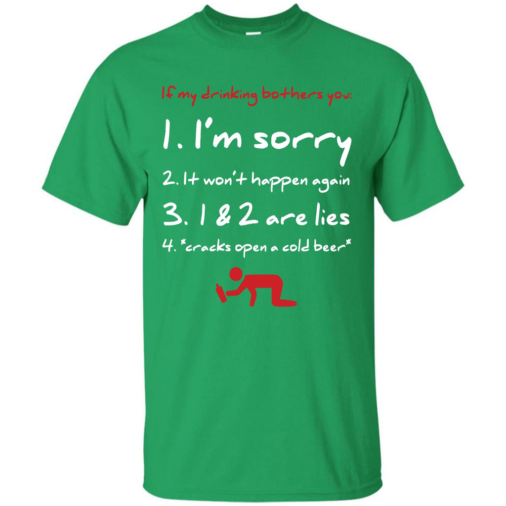 Beer T-shirt If My Drinking Bothers You T-shirt Irish Green