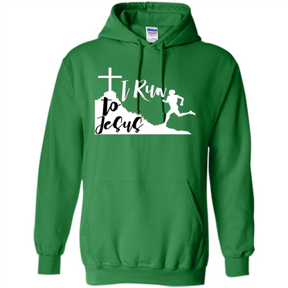 Christian T-shirt I Run To Jesus Irish Green