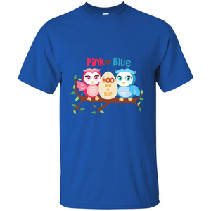 Pregnancy T-shirt Owl Pink Or Blue Hoo Will It Be