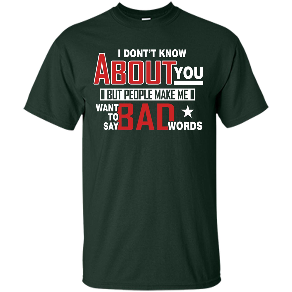 Lifestyle T-shirt Want To Say Bad Words Forest Green