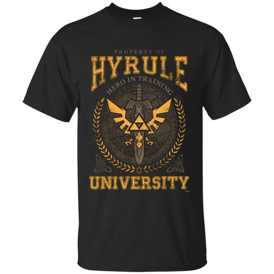 Property Of Hyrule Hero In Training Unicersity T-shirt Black