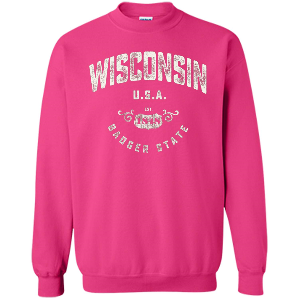 Wisconsin Badger State T-shirt Heliconia