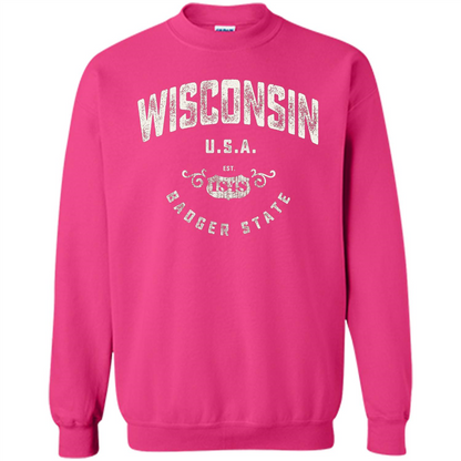 Wisconsin Badger State T-shirt Heliconia