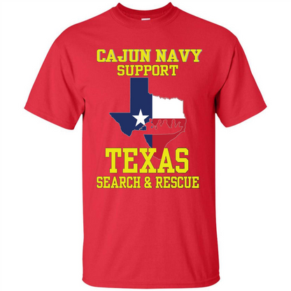 Cajun Navy Support Texas Search And Rescue T-shirt Red