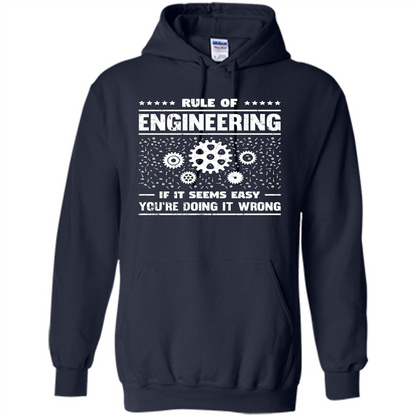 Funny Engineer T-Shirt Rule Of Engineering T-shirt Navy