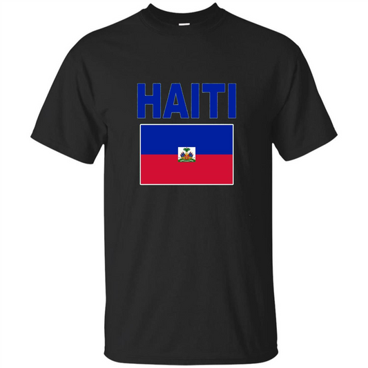 Haiti Flag T-Shirt Black