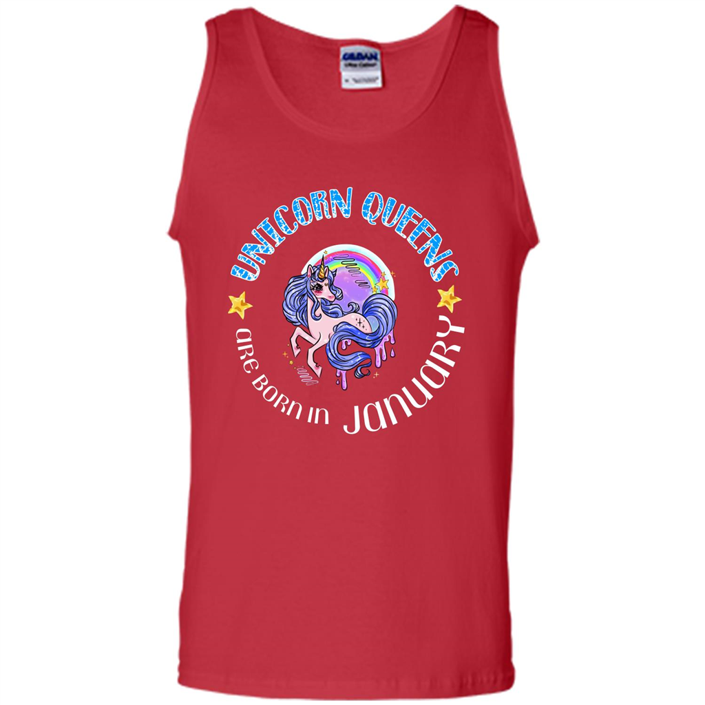 January Unicorn T-shirt Unicorn Queens Are Born In January Red