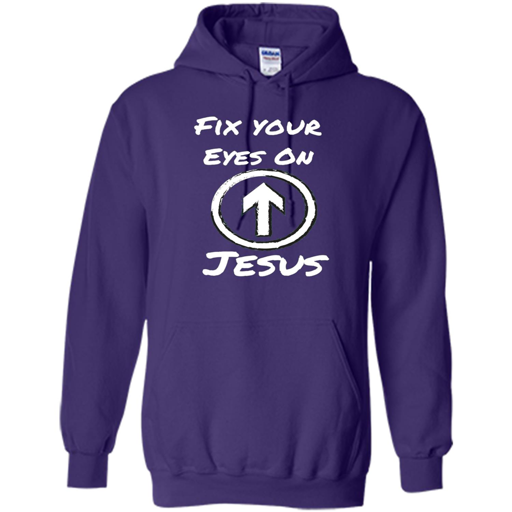 Fix Your Eyes On Jesus T-shirt Faithful Christians Purple