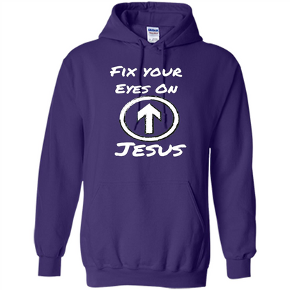 Fix Your Eyes On Jesus T-shirt Faithful Christians Purple