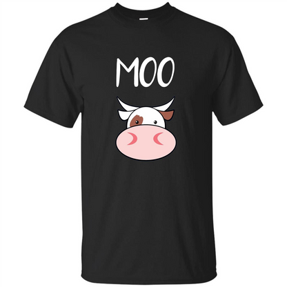 Moo Cow T-shirt Funny Farmer Graphic T Shirt Royal