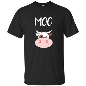 Moo Cow T-shirt Funny Farmer Graphic T Shirt